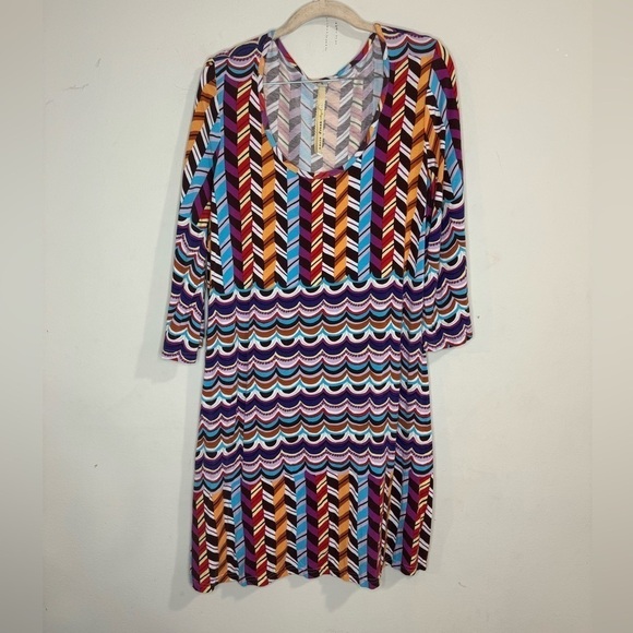 Uncle Frank Retro Colorful Geometric Artsy Women Large Mini Funky Summer Dress - Picture 1 of 7